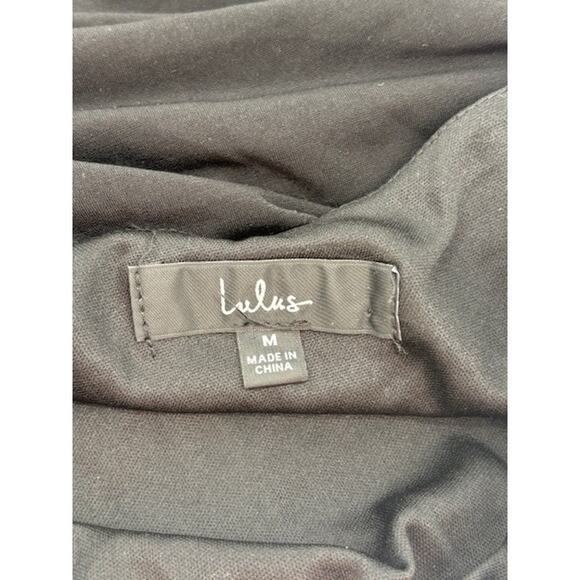 Lulus “Effortless Magnetism” Black Ruched One-Shoulder Maxi Dress – Medium NWOT - Picture 6 of 7